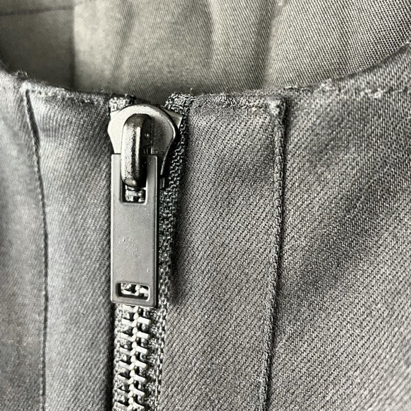 OAK + Fort Black Cotton Padded Zip Jacket w/ Horizontal Stitch Size M - Picture 5 of 7